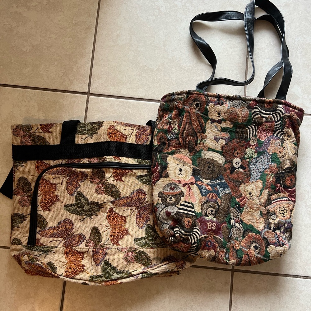 Two Tapestry Bags